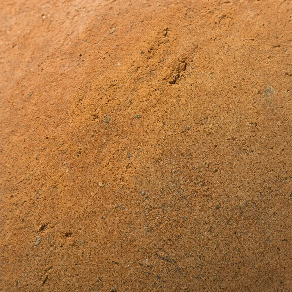Representative visualization of a fired terracotta amulet surface in warm earth tones with fine age texture.