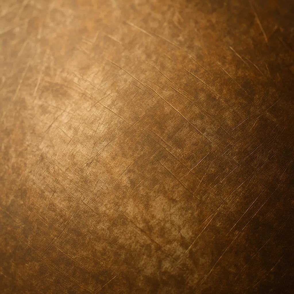 Extreme close-up of a plain aged metal surface showing fine strike marks and texture.